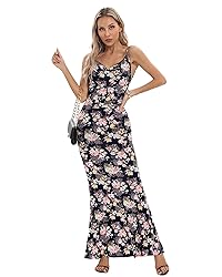 Capuffy Women Floral Print Maxi Dresses Lace