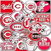 25 PCS Cincinnati American Reds Baseball Stickers for Water Bottle, Laptop, Bicycle, Computer, Motorcycle, Travel Case, Car Decal Decoration Sticker