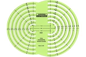 Rapidesign Civil Engineers' Radius Guide Template, 1 Each (R127)