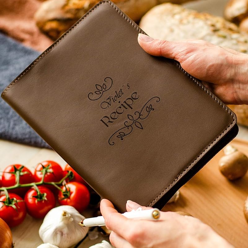 Amazon.com: Leather Blank Recipe Book - Personalized Recipe Notebook