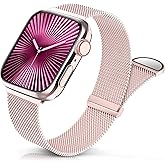 Sunnywoo Milanese Mesh Loop Compatible with Apple Watch Bands 42mm 44mm 45mm 46mm 49mm 38mm 40mm 41mm for Men Women, Stainless Steel Mesh strap for iWatch Ultra 2 Series 10 9 8 7 6 SE 5 4 3