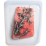 Stasher Reusable Silicone Storage Bag, Food Storage Container, Microwave and Dishwasher Safe, Leak-free, 1/2 Gallon, Clear