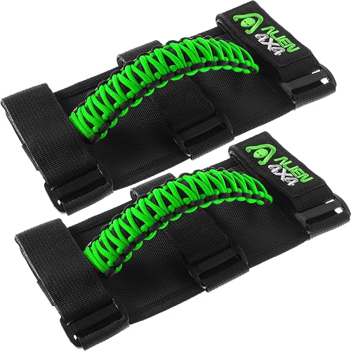 Alien Sunshade Jeep Grab Handles Green - Fits 1955-2023 Wrangler