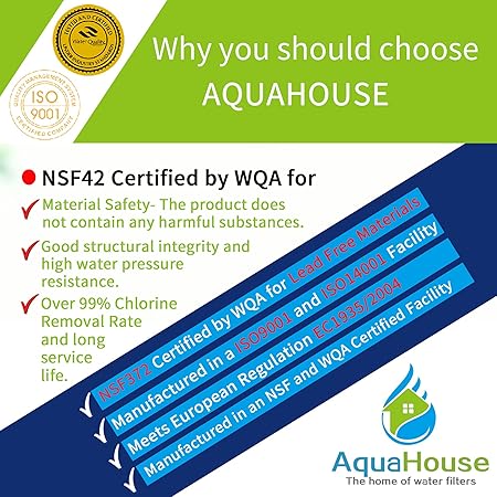 3x AquaHouse AH-UIF Filtro universal de agua para nevera ...