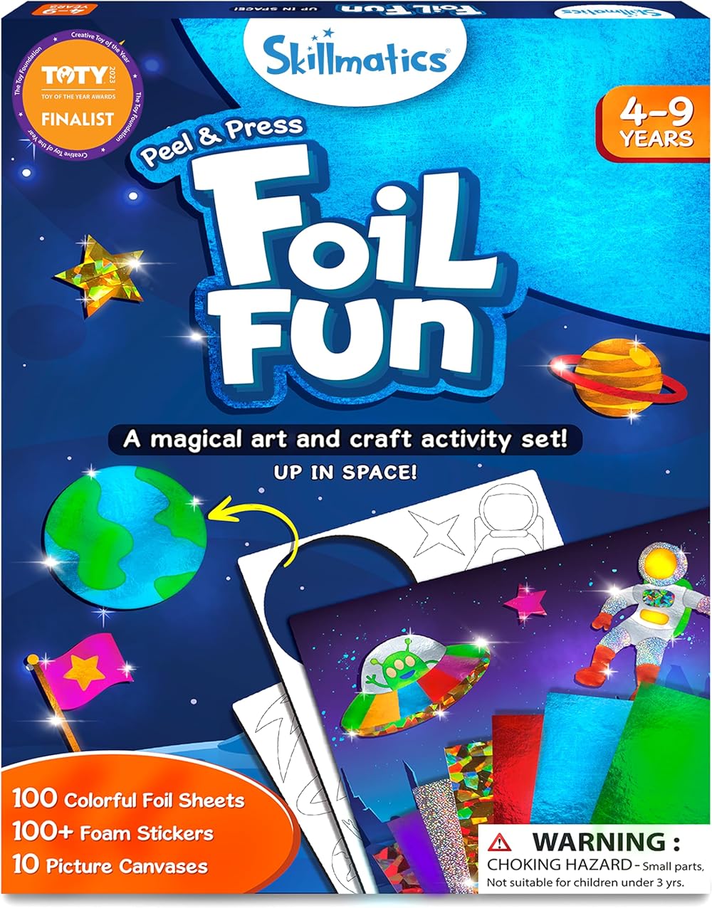 Skillmatics Foil Fun Space Art Kit No Mess Craft Activity for Kids