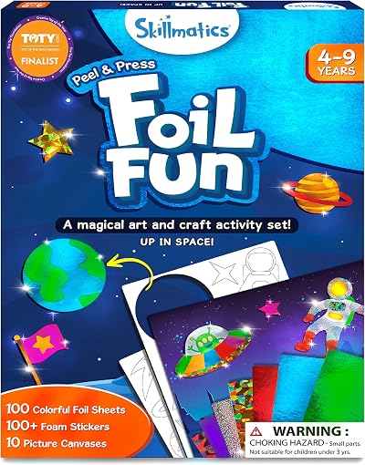 Skillmatics Foil Fun Space Art Kit No Mess Craft Activity for Kids