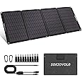 SOKIOVOLA 50W Portable Solar Panels,Foldable Solar Panel Charger IP68 Waterproof with USB-A and USB-C Ports DC 18V Output for Small Power Station Outdoor Camping RV Trip