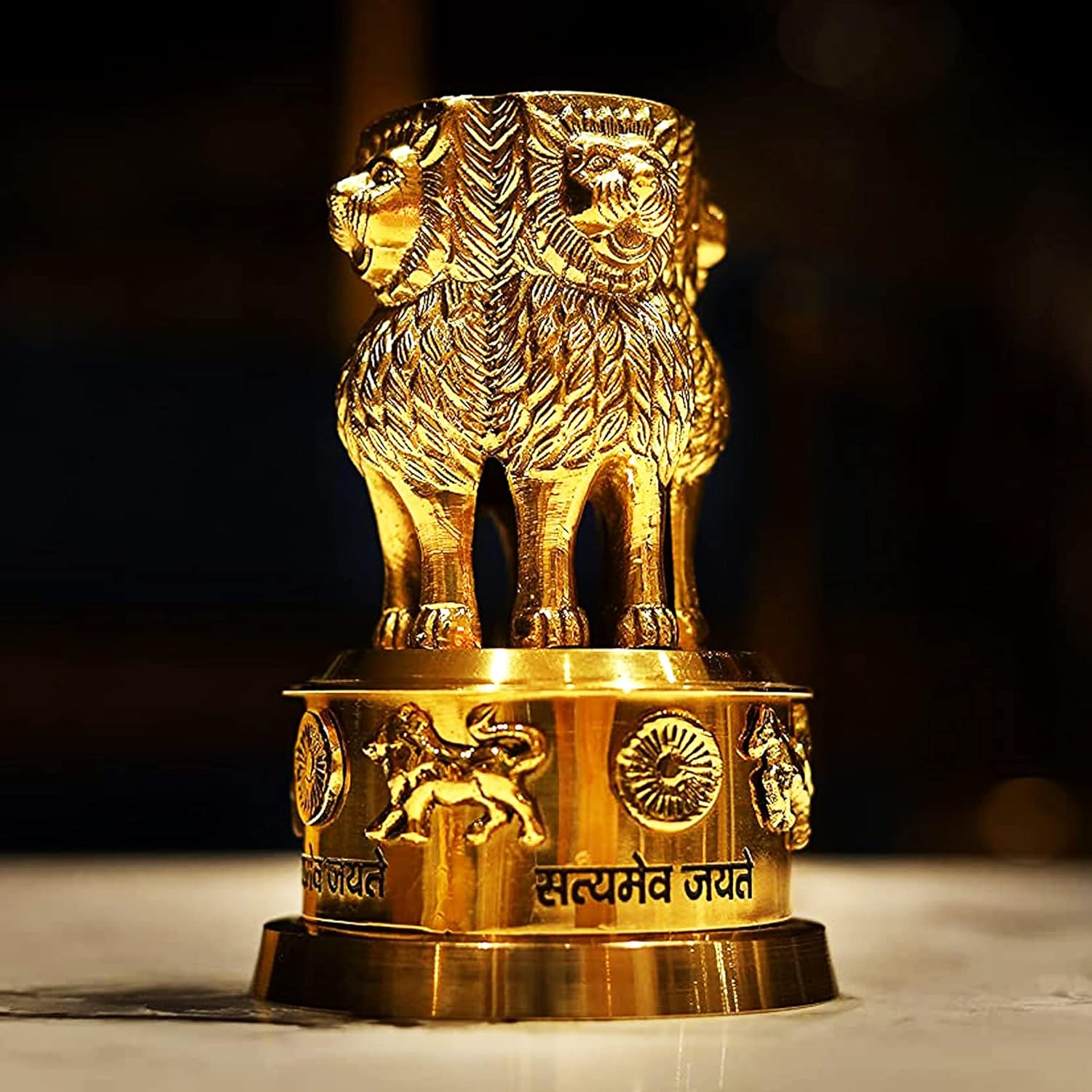 Buy Shri Anand Brass Ashok Stambh Decorative Brass Ashok Stambh Statue