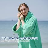 Winthome Changing Bath Robe Surf Poncho Towel Hooded M Classic Blue view 4