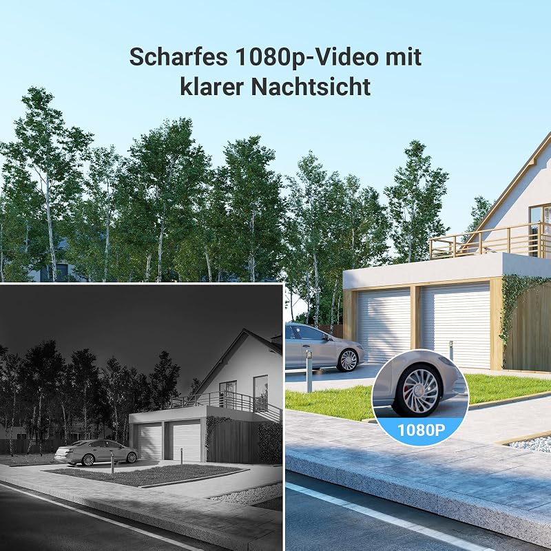 Video-Türsprechanlage, WiFi Türklingel mit 7" Farb-Touchscreen, 1080p Nachtsicht und Zwei-Wege-Audio, Gegensprechanlage mit Fernentriegelung, Dualband-WLAN, schlankes Design, CP5