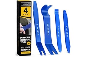 Tresalto Lot de 4 outils de démontage de garnitures de voiture (non marquants, sans rayures), démontage facile des panneaux d