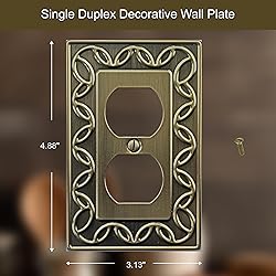 OKAWYC Single Duplex Outlet Cover Plate, 4-Pack