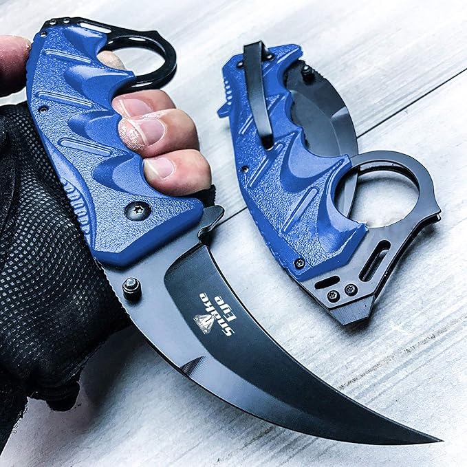 Snake Eye Tactical Everyday Carry Karambit Style Ultra Smooth One Hand