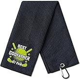 CybGene Godfather Gifts Golf Towel, Golf Gifts for Godfather, 40 x 60cm Microfiber Golf Towel for Golf Bags for Boss Day, Christmas