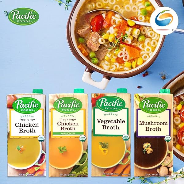 PACIFIC FOODS ORGANIC FREE RANGE CHICKEN BROTH, 32 OZ