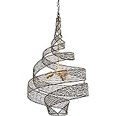 Varaluz Flow 3-Lt Twist Pendant - Matte Black/French Gold