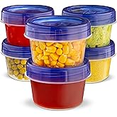 Small Plastic Food Deli Containers With Twist Top Lids - (4 Oz) - [6 Pack] - Food Storage Containers Takeout To Go - Storage 