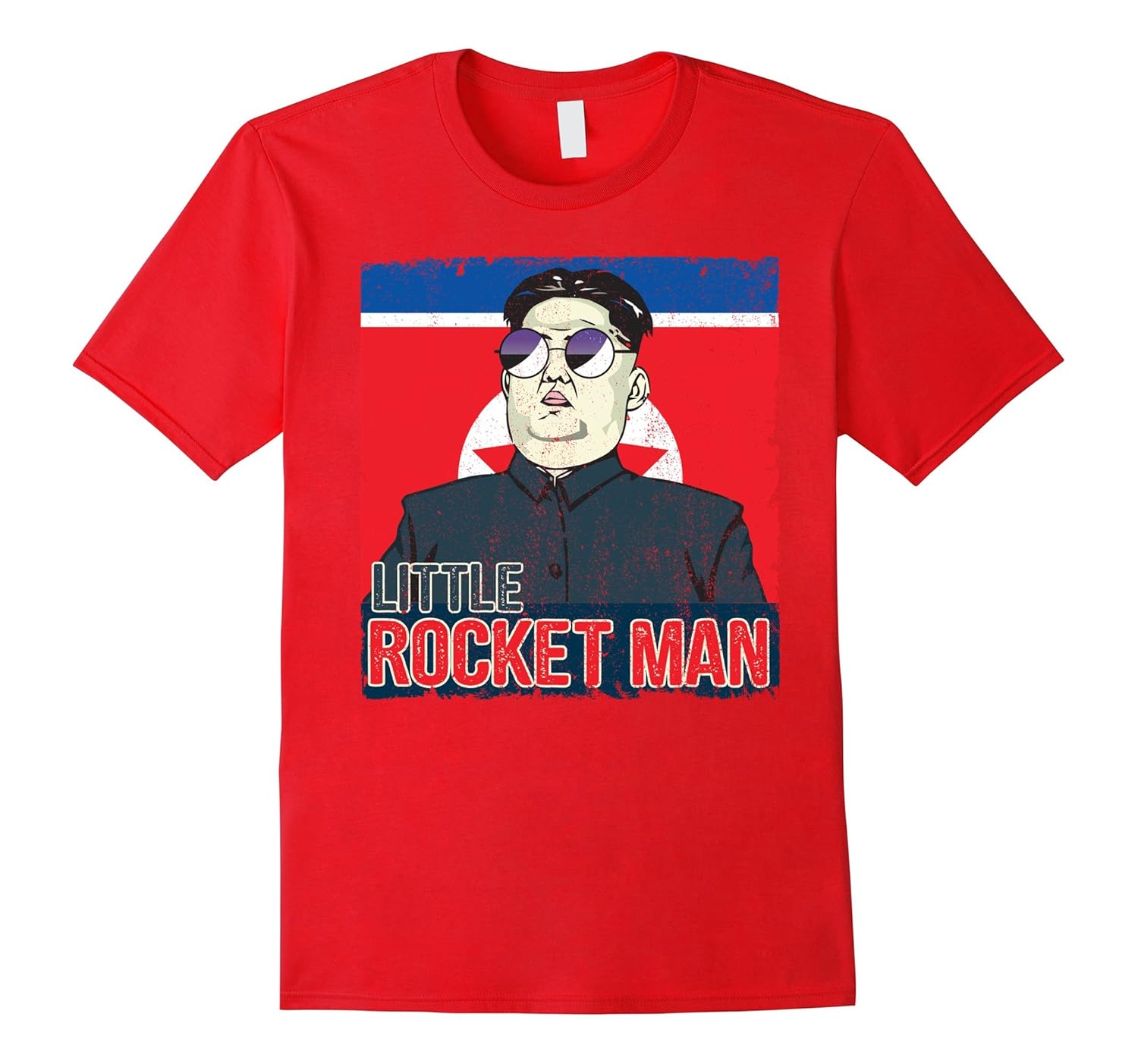 Little Rocket Man Kim Jong Un North Korea Funny Tee Shirt-ANZ