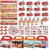 Vanblue 122 PCS Firefighter Party favors,Fire-Themed Birthday Decorations, Fire Prevention Educational Supplies for Boys, School Fire Education Teacher Reward Gatherings Gifts Pinata Fillers
