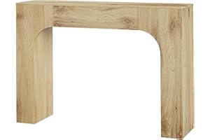 IDEALHOUSE Console Table, 47 Inch Farmhouse Entryway Table with Thickened Tabletop, Sturdy Wood Sofa Modern Arched Table for 
