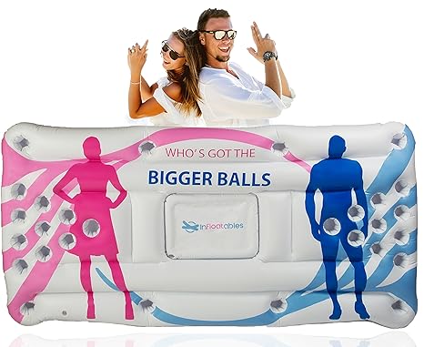 Beer Pong Pool Float Fun Competitive Design Inflatable Floating Beer Pong Table And Lounge Floats W Built In Cooler Made Of Quality Raft Material