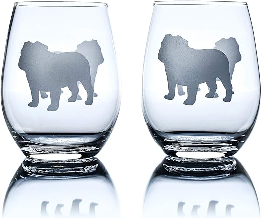 bulldog wine glasses