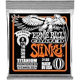 Ernie Ball Hybrid Slinky Coated Titanium Electric Guitar Strings, 9-46 Gauge (P03122)