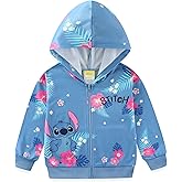Disney Lilo and Stitch Girls Full Zip Up Hoodie for Big Kids