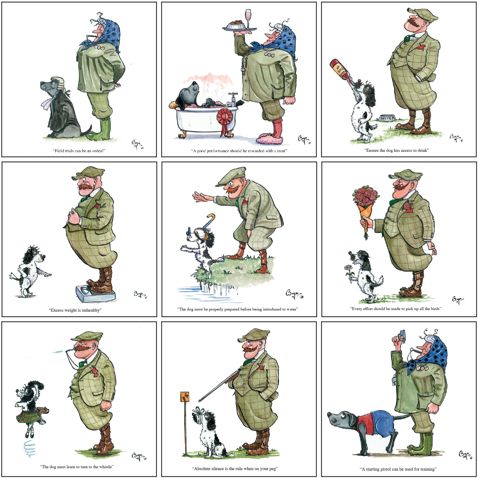 Working Dog Greeting Card Multipack by Bryn Parry