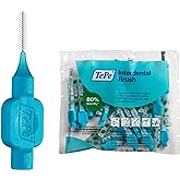 TePe Original Interdental Brush, Blue, for Cleaning Teeth Gaps, 25pcs | Reusable soft dental brushes. Color-coded sizes target plaque in tooth gaps, braces &amp; implants to support better gum health.