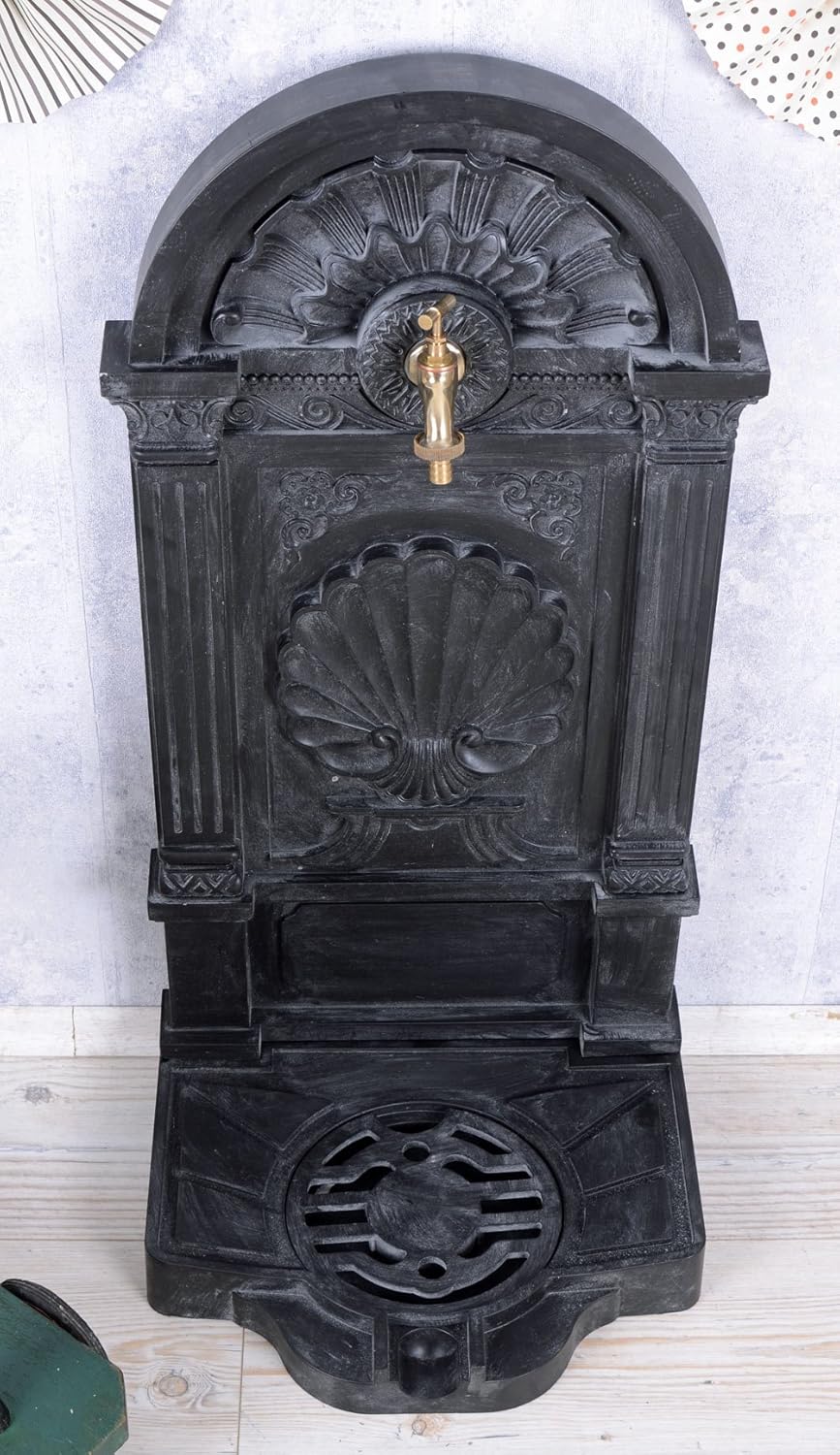 Aubaho Waschbecken Wandbrunnen Garten Eisen Antik Stil Brunnen Braun 75cm Sidra Hospital