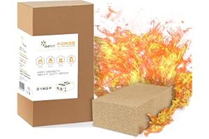 GIRtech Forge High Density Heavy Duty Fire Brick Industrial Grade 3180F - Pack of 1 | Hard Refractory Fire Brick for Masonry, Insulating Kiln, Fire Pit, Wood Stove, Oven, Grill, Melting Metals