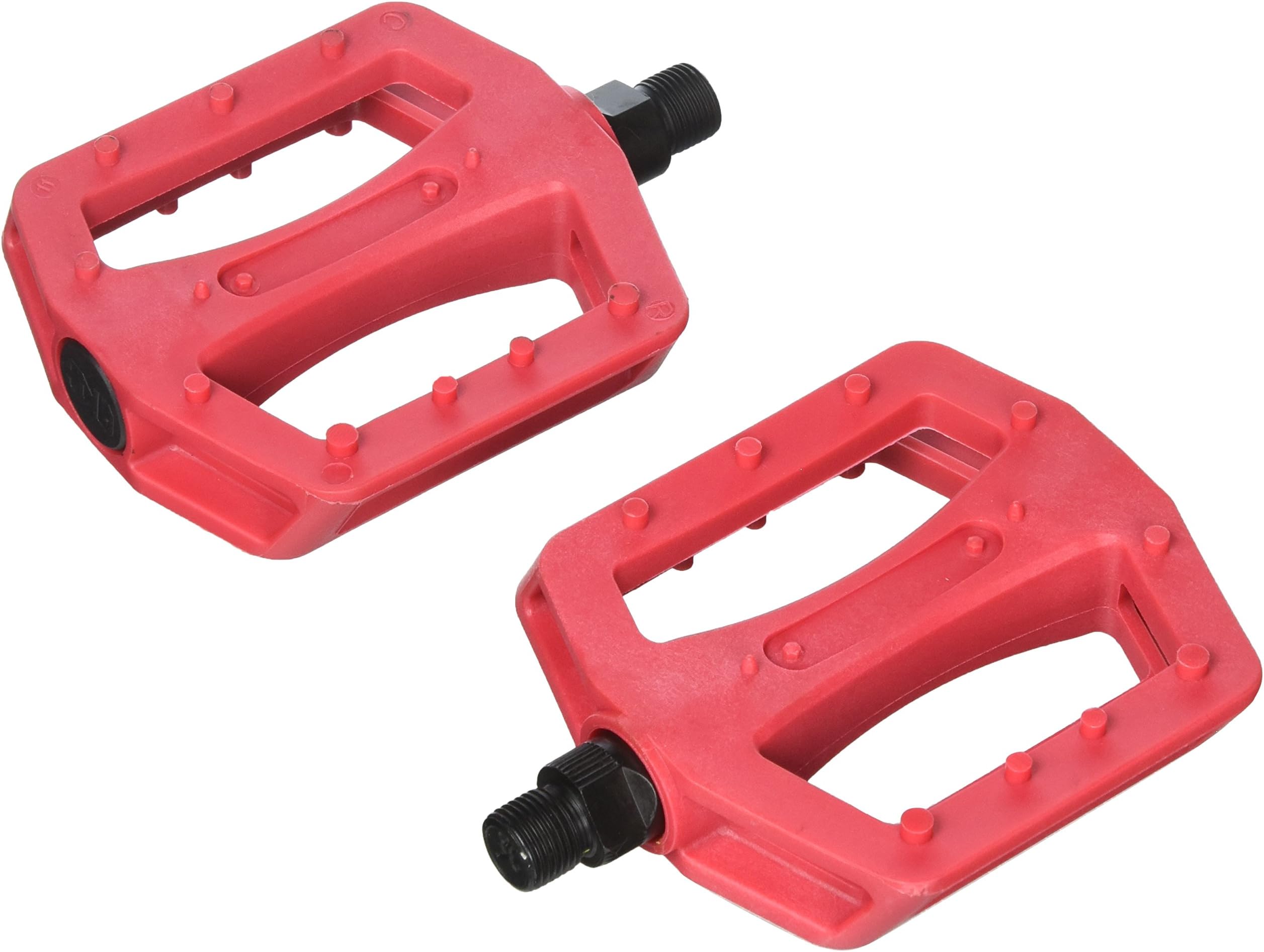 Big Roc 57PCK745R Bike Pedal, 100 x 105mm, 9/16" Red Steel Nylon