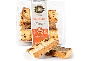 DIJAS Natural Foods, Crunchy Fat Free Biscotti Cookie, All Natural Preservative Free Ingredients, Delicious Low Calorie Snack (5 Ounces, Cranberry Orange)