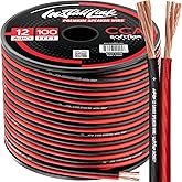 Install Link 12 AWG Gauge Speaker Wire Cable (100 Feet) Stereo, Car or Home Theater, CCA