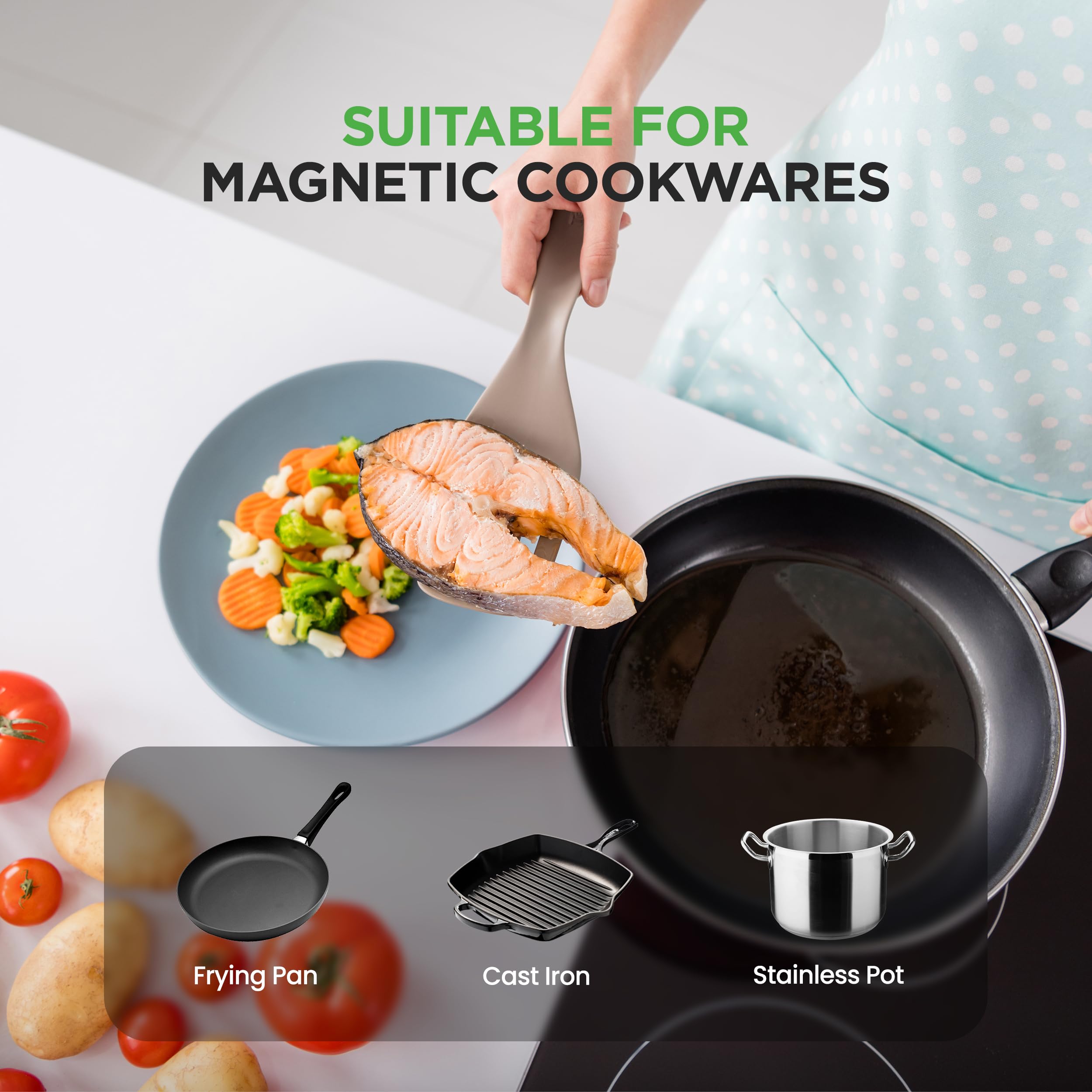 NutriChef Induction Cooktop 2 Burner, Electric Stove - Adjustable Temperature, Digital Touch Sensors, Stain-Resistant/Easy-to-Clean, Induction Hot Plate, 20 x 11 Inch - 1800 Watt