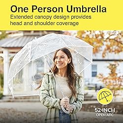 Weather Station Clear Dome Rain Umbrella