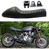 Black Vintage Cafe Racer Hump Seat Retro Saddle For CB 350 CB400 CB500 CB550 CB750