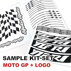 MC MOTOPARTS 17 inch Wheel Rim Stickers Decals Tape