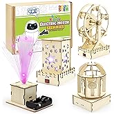 KizFav 4 in 1 STEM Kits, Science Kits for Kids Ages 8-10-12, Wooden Building Toys, STEM Activities Projects 3D Puzzles Music 