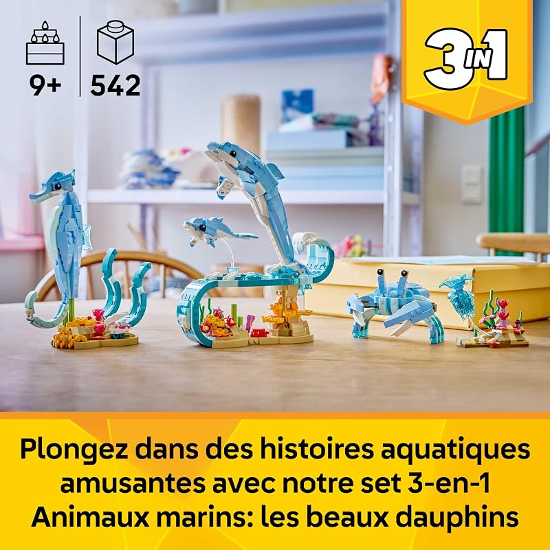 Creator 3-en-1 Animaux Marins : Les Beaux Dauphins 31385
