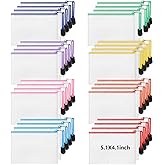 Jetec 32 Pcs Mesh Zipper Bags Toy Storage Bikini Organizer Bag Bolsas Para Guardar Trajes De Bano Waterproof Zipper Reusable Pouch Puzzle Multipurpose for Storage Office(Cute Color,5.1 x 4.1 Inch)