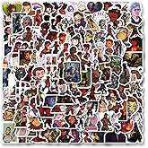 128pcs RPG Role Playing Game Stickers Pack,Cute Cartoon Aesthetics Vinyl Waterproof Decals for Water Bottle, Laptop, Phone, Skateboard, Journaling for Party Supply Decor Favor
