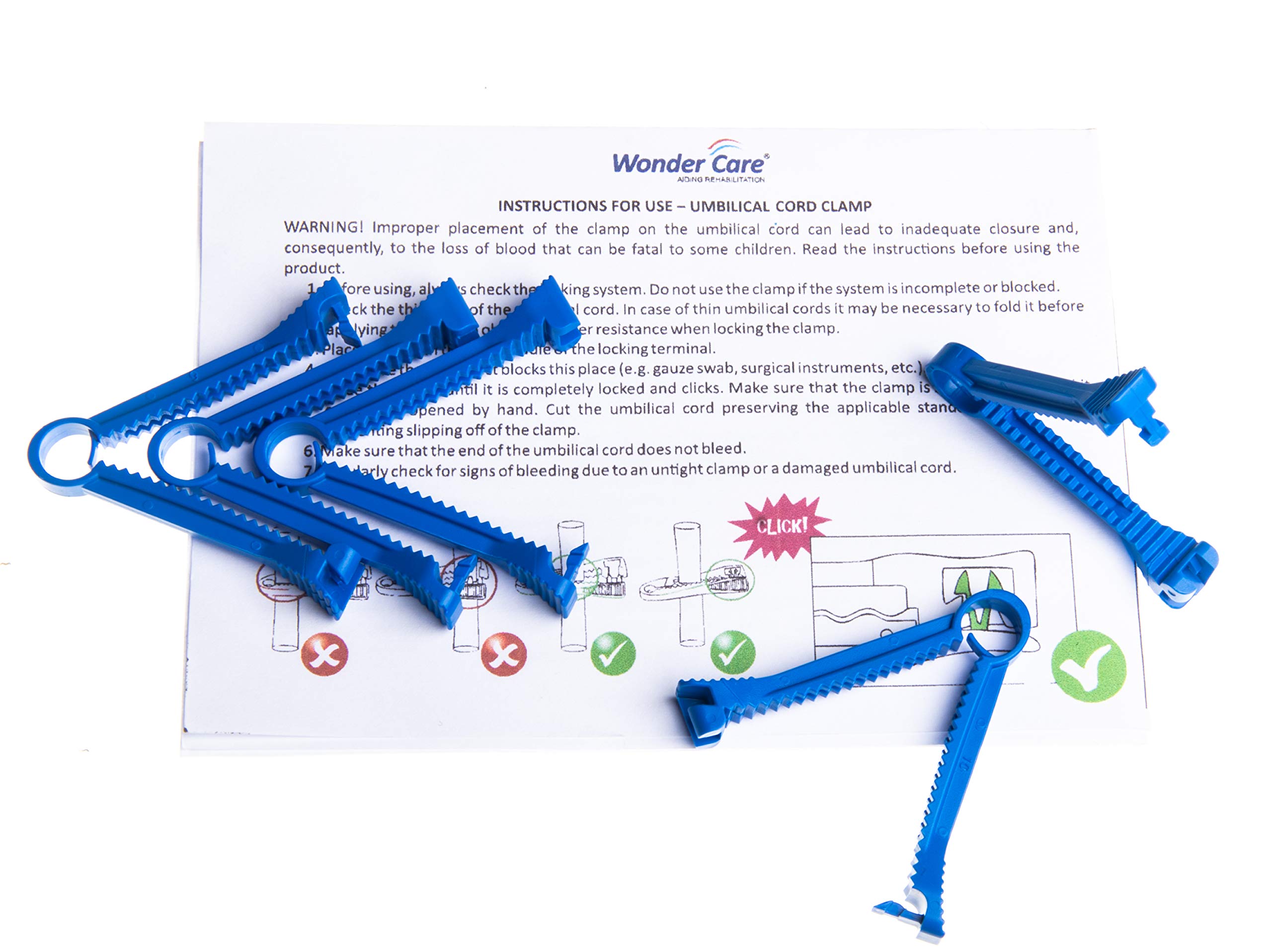 Wonder Care 5 Reusable Umbilical Cord Clamps Whelping Breed Puppy Kitten