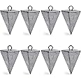 Pyramid Sinkers Fishing Weights Fishing Sinker Weights Pyramid Weights Surf Fishing Weights Saltwater Ocean Fishing Gear Tackle 1oz 2oz 3oz 4oz 5oz 6oz 8oz