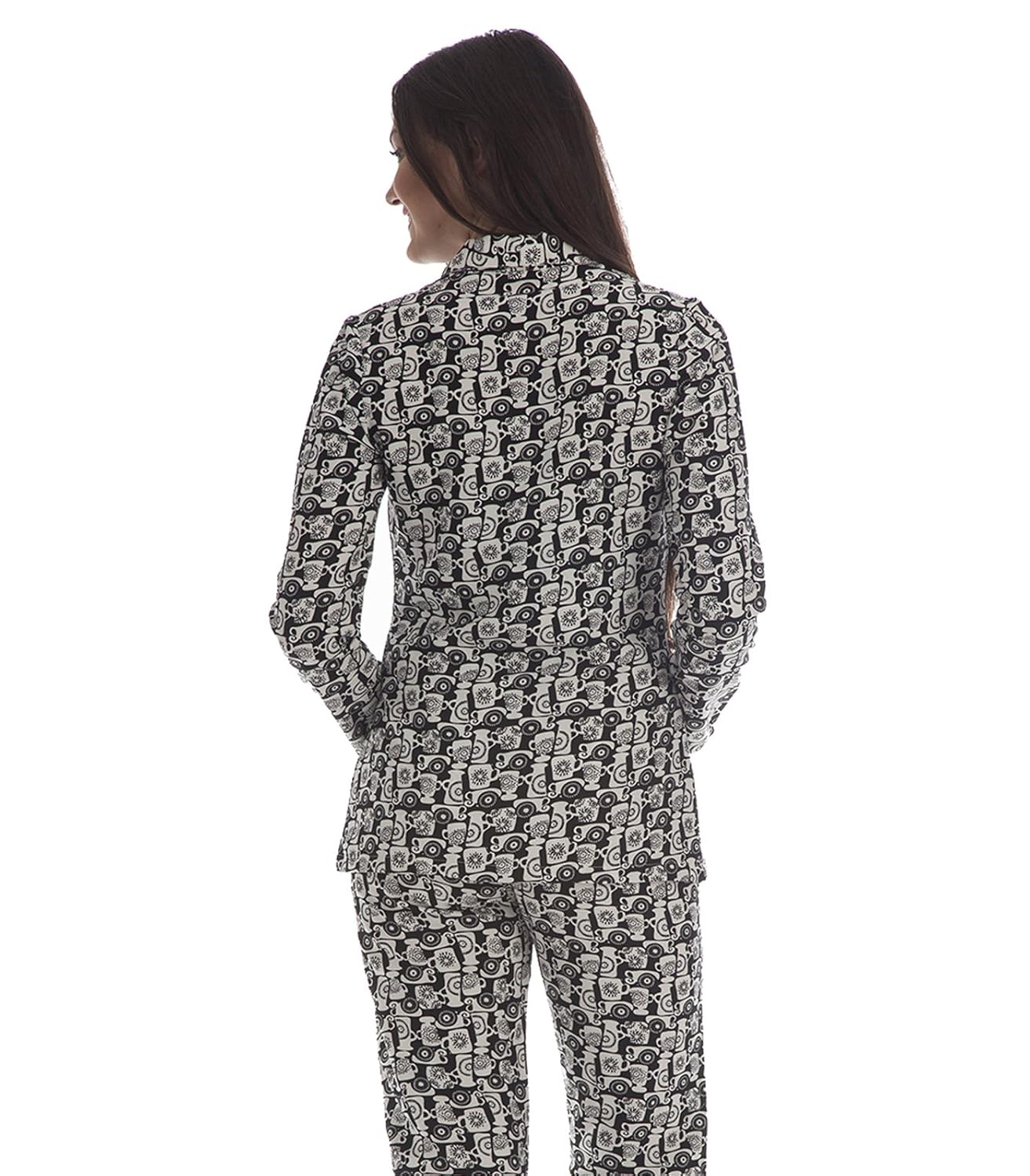 @499 full sleeves casual black::white blazer