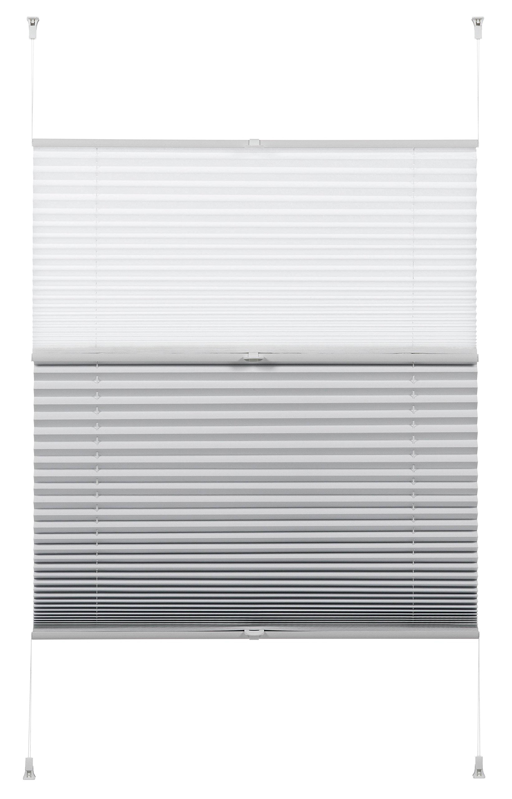 Pleated Blind, EASYFIX Day + Night, White 90 x 130 cm (WxH), 32578