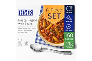 6-Pack HMR Pasta Fagioli Entrée | Pre-packaged Lunch or Dinner to Support Weight Loss | Ready to Eat | Vegetarian | 11g of Protein | Low Calorie Food | 8oz Serving per Meal