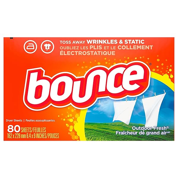 BOUNCE FABRIC SOFTENER SHEETS, OUTDOOR FRESH SCENT, 80 CT