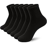 Sakusock Cotton Quarter Socks for Women and Men Thin Mini Crew Elastic Casual Soft Comfort Above Ankle Socks 6 Pairs